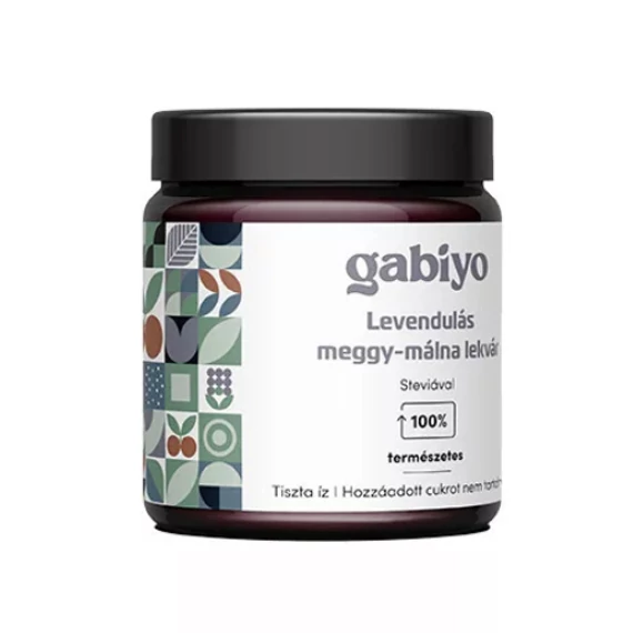 GABIYO LEVENDULÁS MEGGY-MÁLNA LEKVÁR 200G (HOZZÁADOTT CUKOR NÉLKÜL)