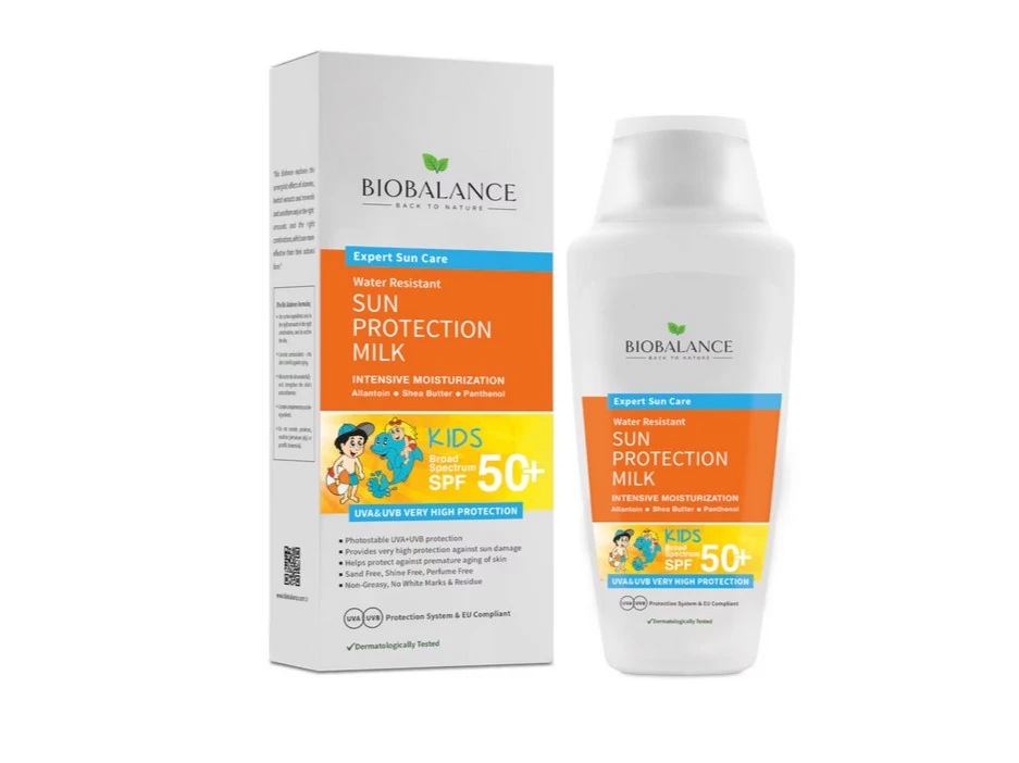 BIOBALANCE NAPTEJ GYEREKEKNEK SPF 50+ SZÉLES SPEKTRUMÚ VÉDELEMMEL, VÍZÁLLÓ 150ML
